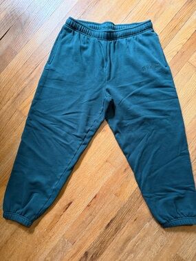 PINK Victoria's Secret Geeen Fleece Jogger Pants